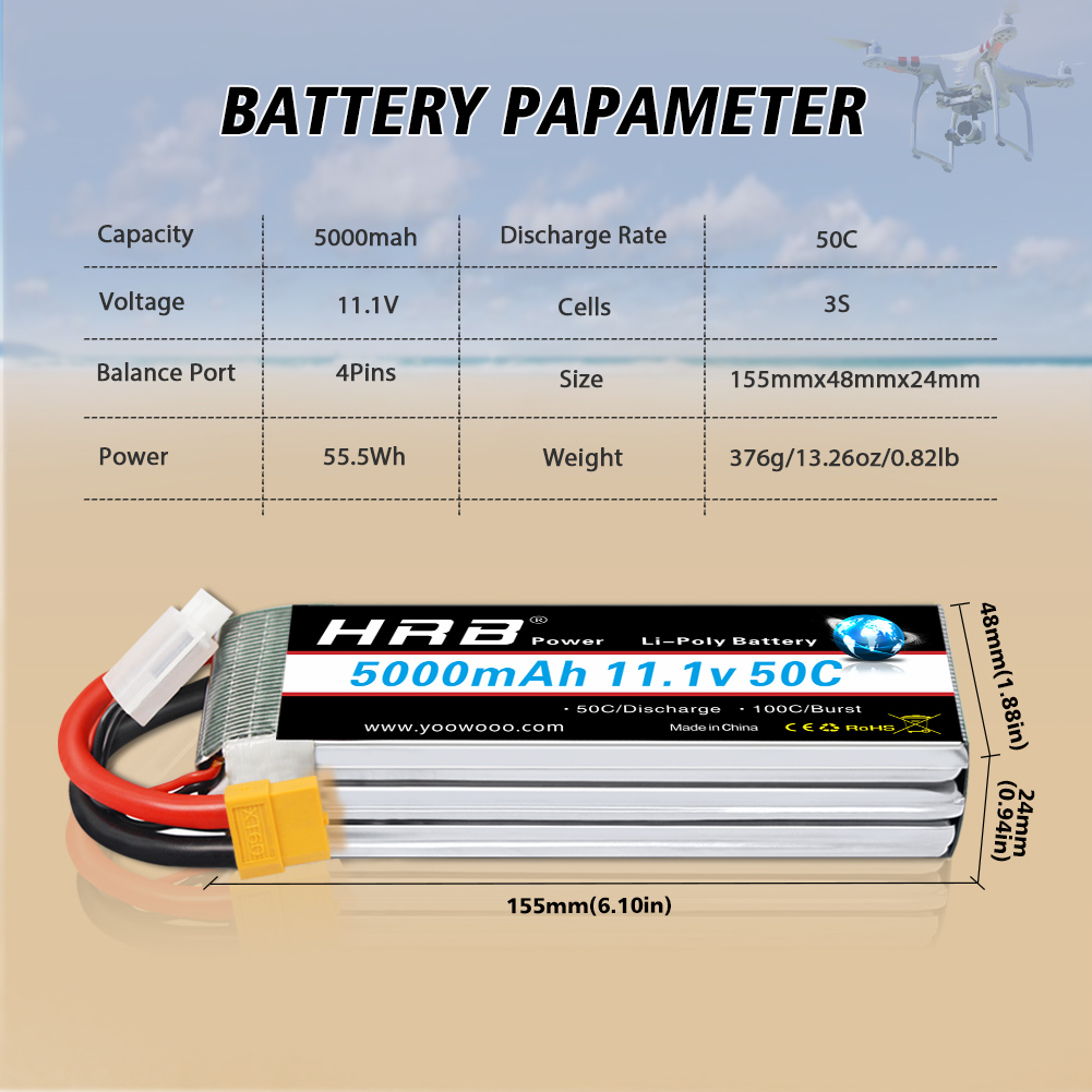 HRB Lipo Battery 2S 3S 4S 6S   - 6S Lipo Battery 22.2V 5000Mah review and price